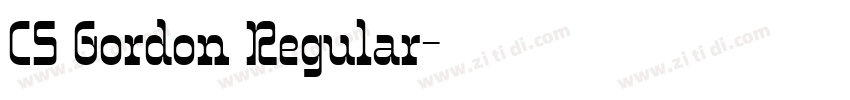 CS Gordon Regular字体转换